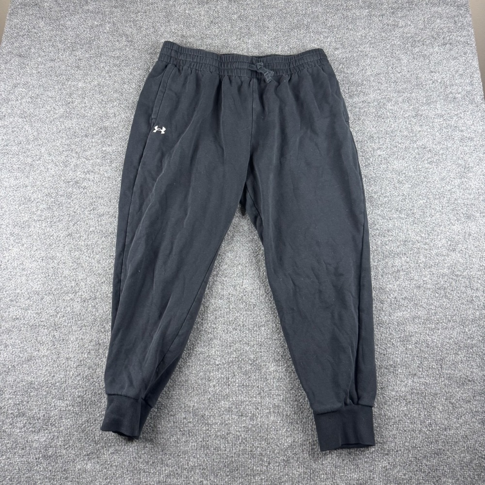 Under Armour Pants Womens XL Black Sweatpants Joggers Rival Fleece Gym Training